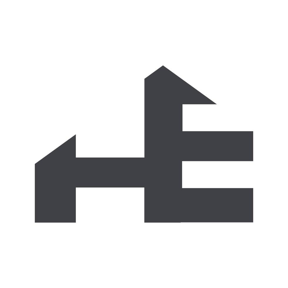 ele, Eh, e e h abstrato inicial monograma carta alfabeto logotipo Projeto vetor