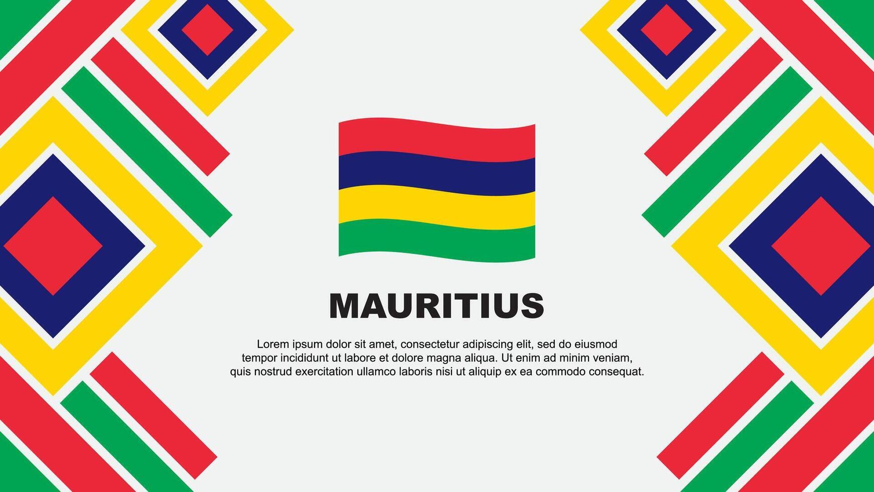 Maurícia bandeira abstrato fundo Projeto modelo. Maurícia independência dia bandeira papel de parede vetor ilustração. Maurícia