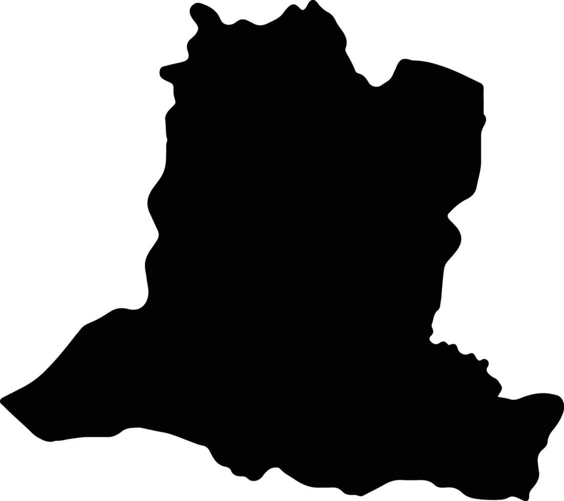 Bassekotto central africano república silhueta mapa vetor