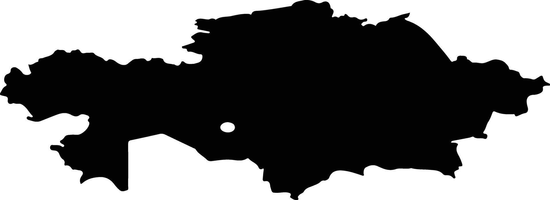 Cazaquistão silhueta mapa vetor