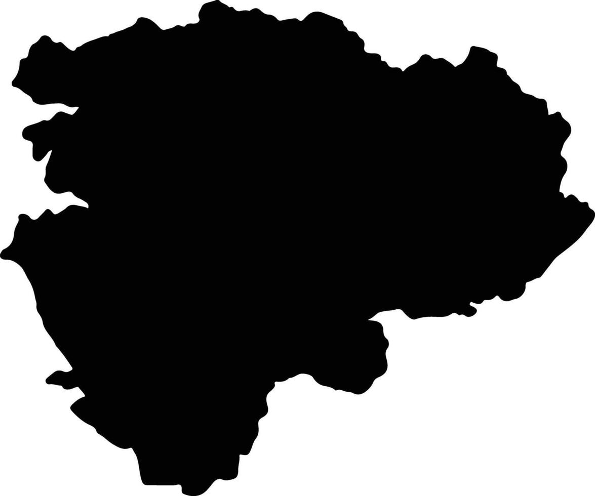 Orientale democrático república do a Congo silhueta mapa vetor