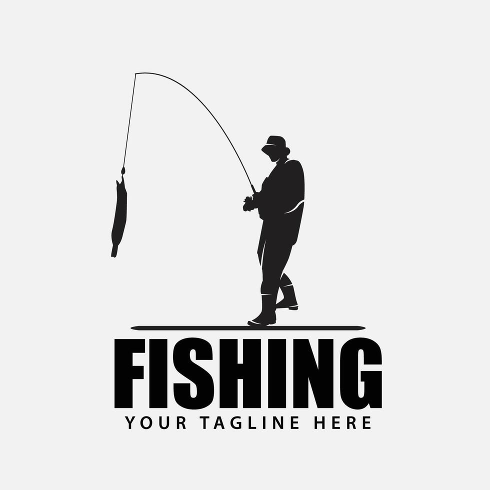 pescaria clube logotipo crachá vetor