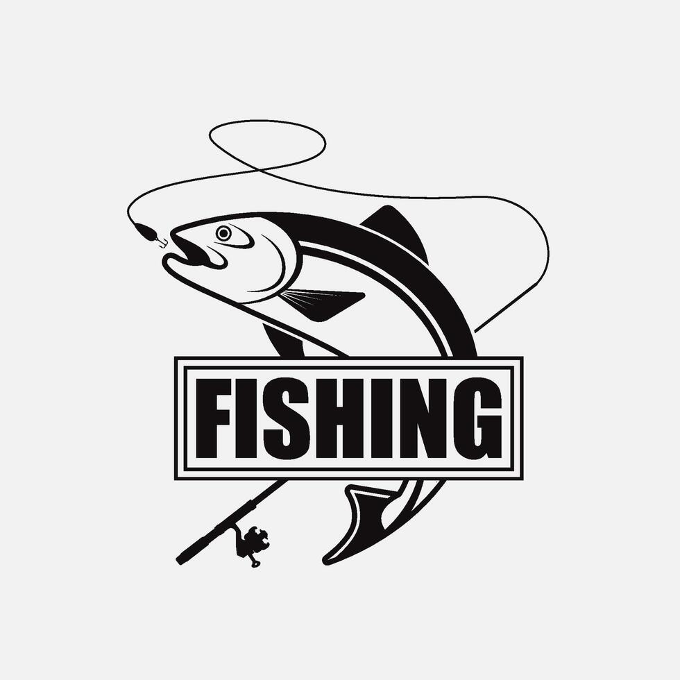 pescaria clube logotipo crachá vetor