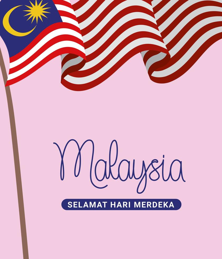 ilustração de letras na malásia vetor