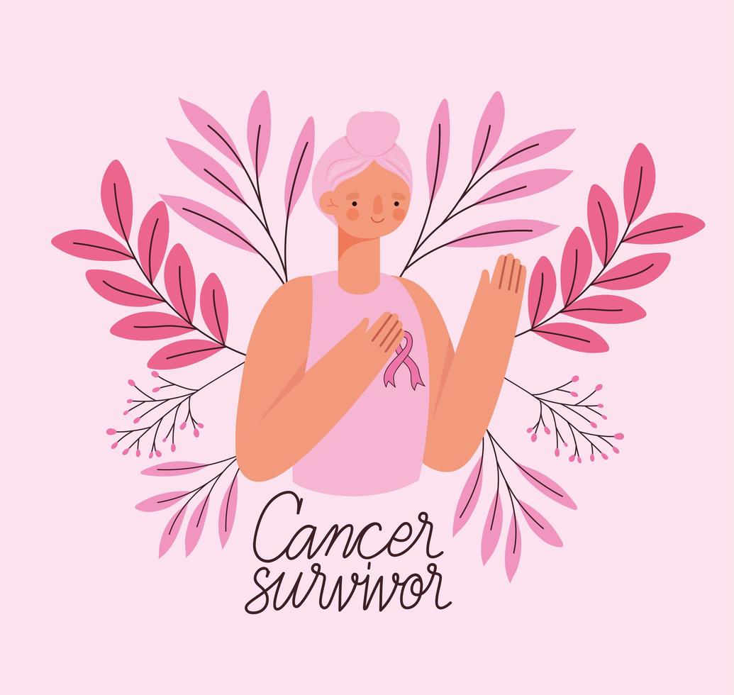 cartel de sobreviventes de câncer vetor