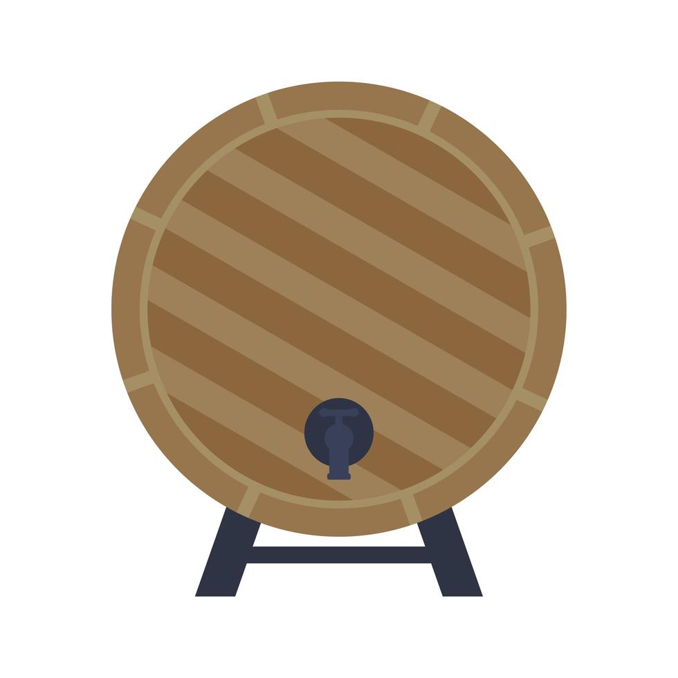 desenho de barril de madeira vetor