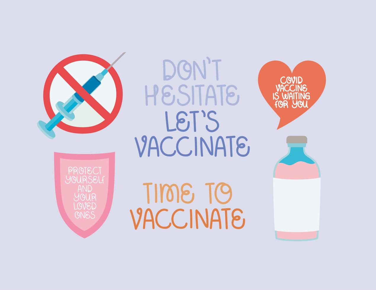 ícones de vacina cobiçosos vetor