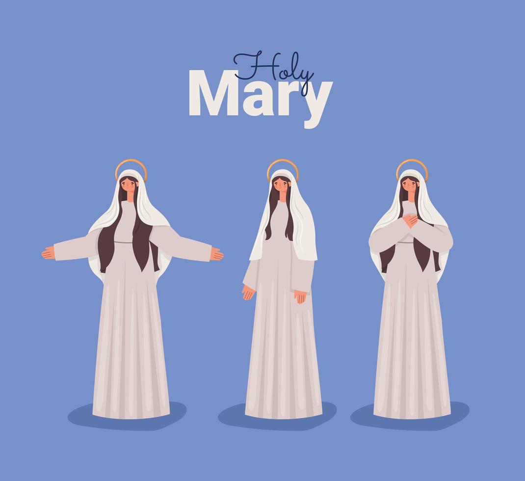 pôster de santa maria vetor