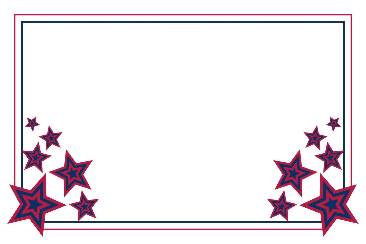 americano feriado fundo dentro azul, branco, vermelho cores com Estrela ícone. Projeto para bandeira, cumprimento cartão, convite, social meios de comunicação, rede. vetor