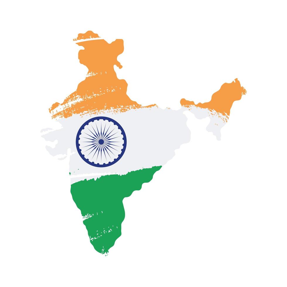 ícone do mapa indiano vetor