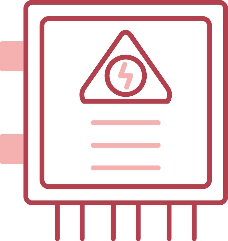 fusível caixa sólido dois cor ícone vetor