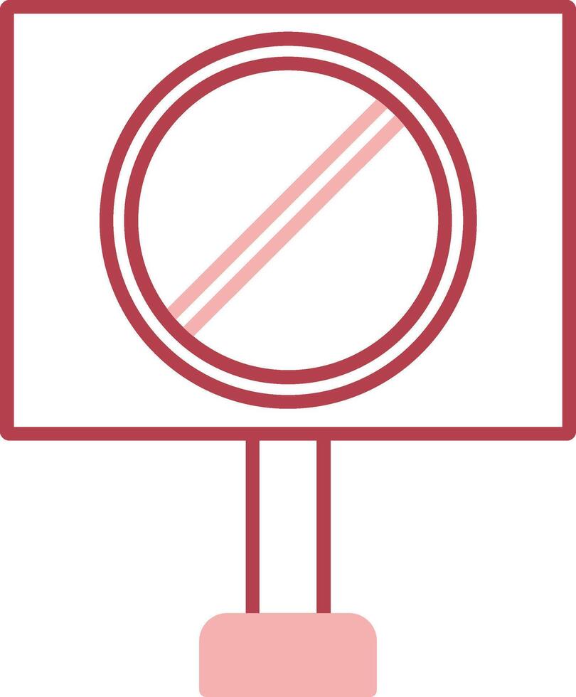 proibido placa sólido dois cor ícone vetor