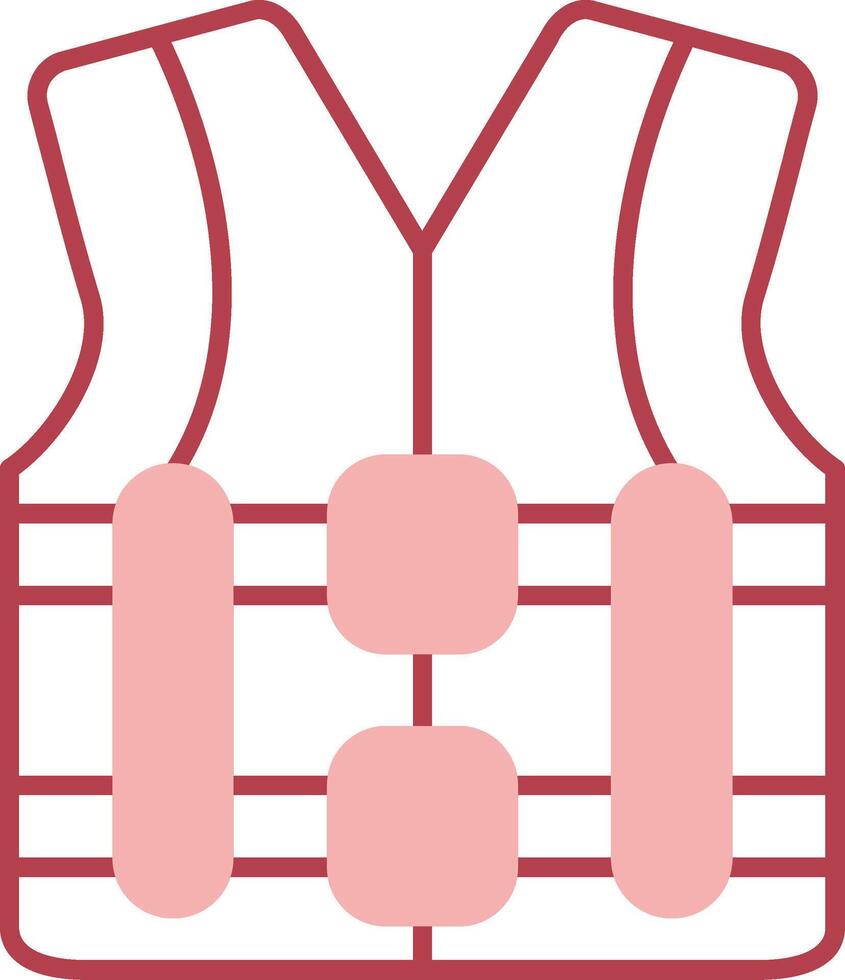 vida colete sólido dois cor ícone vetor