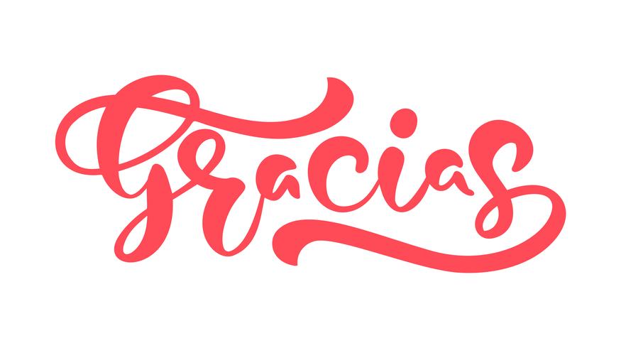 &quot;Gracias&quot; Texto em espanhol (&quot;Obrigado&quot;) vetor