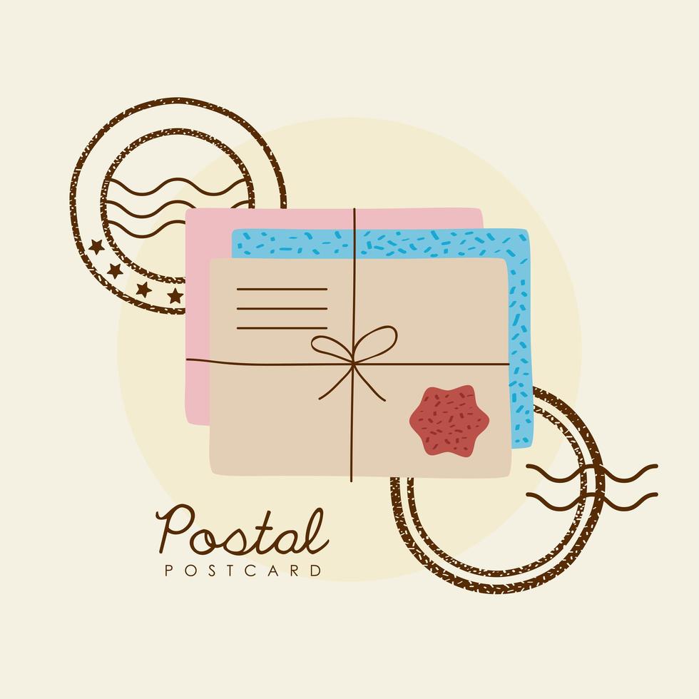 envelopes de serviço postal vetor