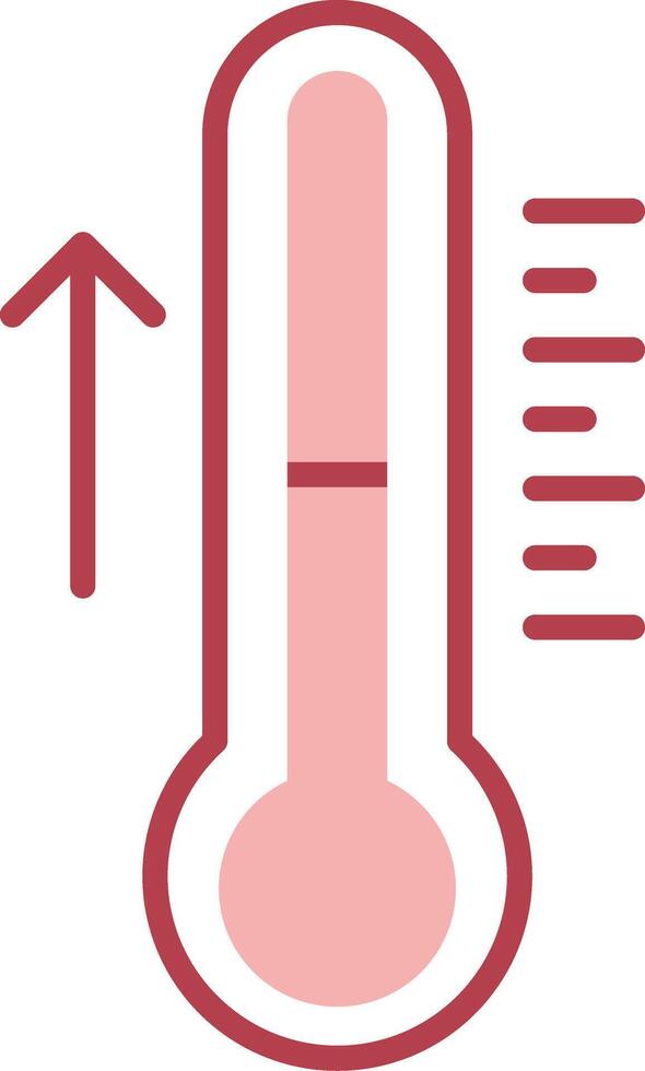 termômetro sólido dois cor ícone vetor