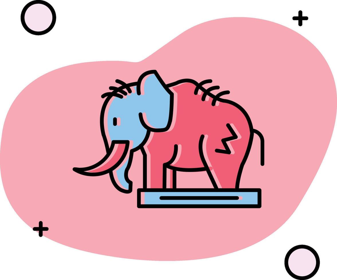 mamute escorregou ícone vetor