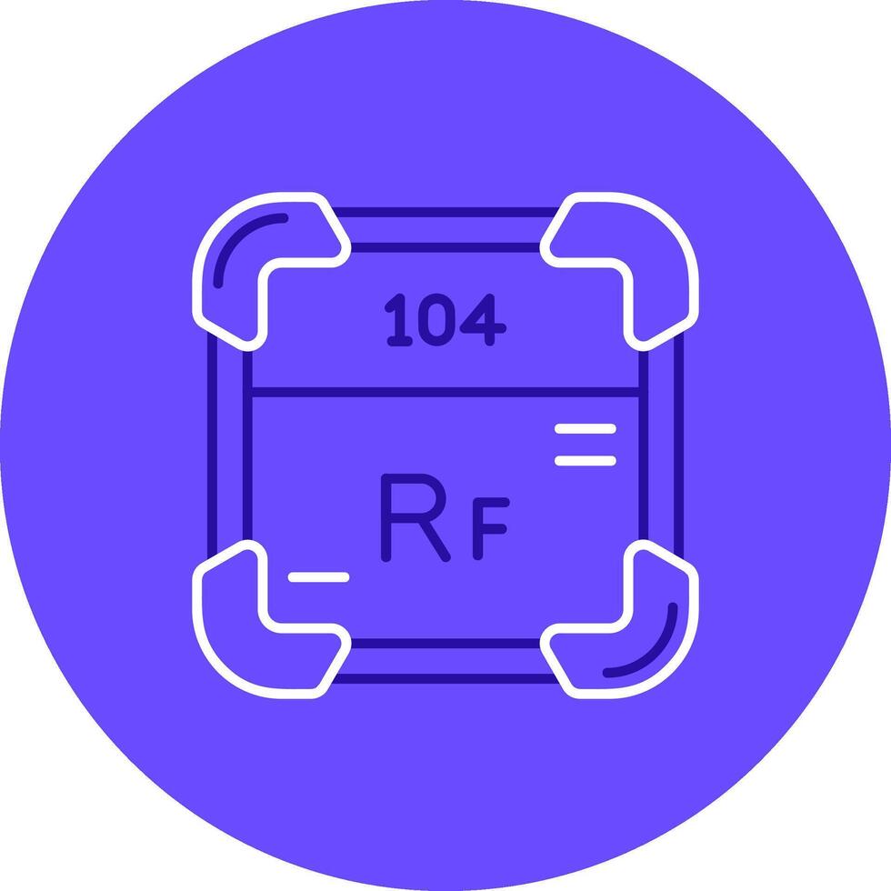 rutherfórdio duo afinação cor círculo ícone vetor