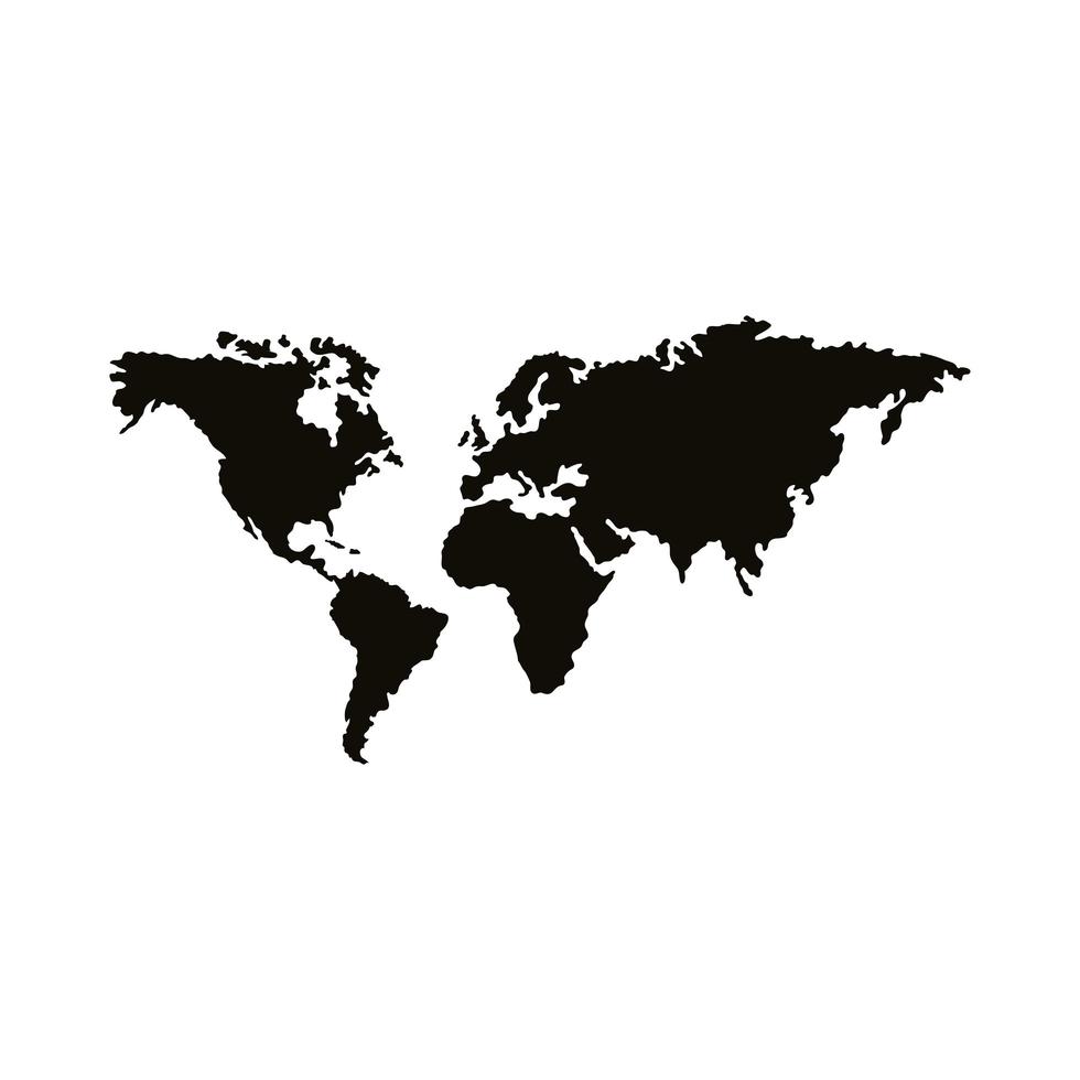 mapas de continentes mundiais vetor
