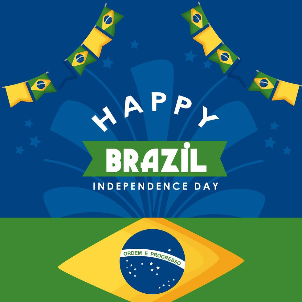 dia da independência brasil vetor