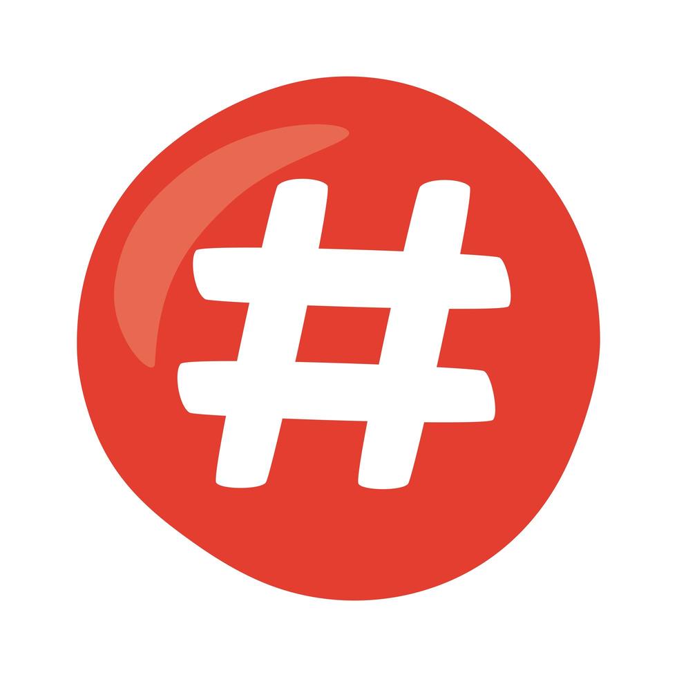 ícone social de hashtag vetor