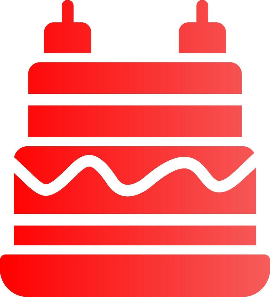 design de ícone criativo de bolo de aniversário vetor