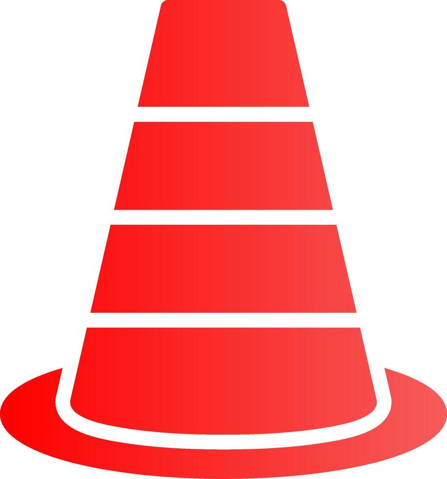 design de ícone criativo de cone de trânsito vetor