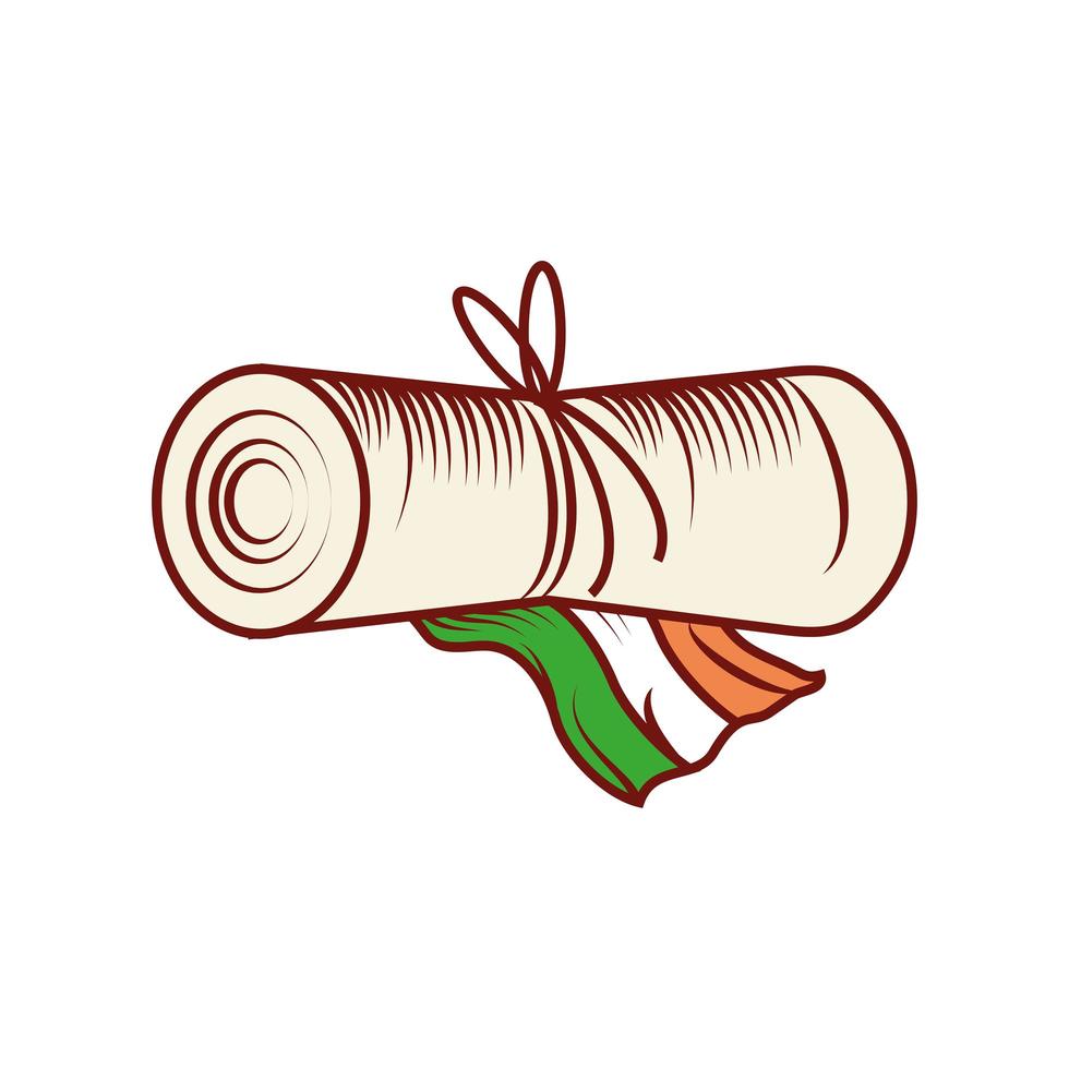 certificado com bandeira indiana vetor