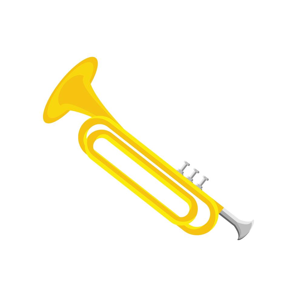 instrumento musical de trompete vetor