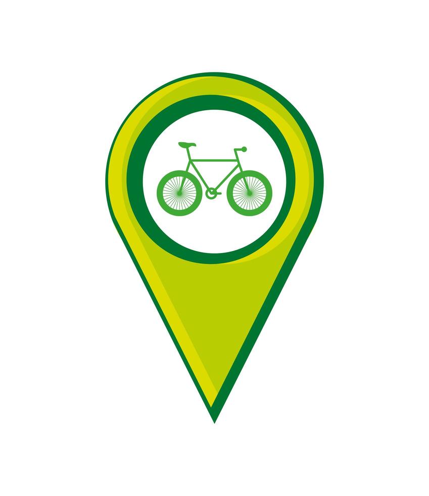 localização de bicicleta ecológica vetor