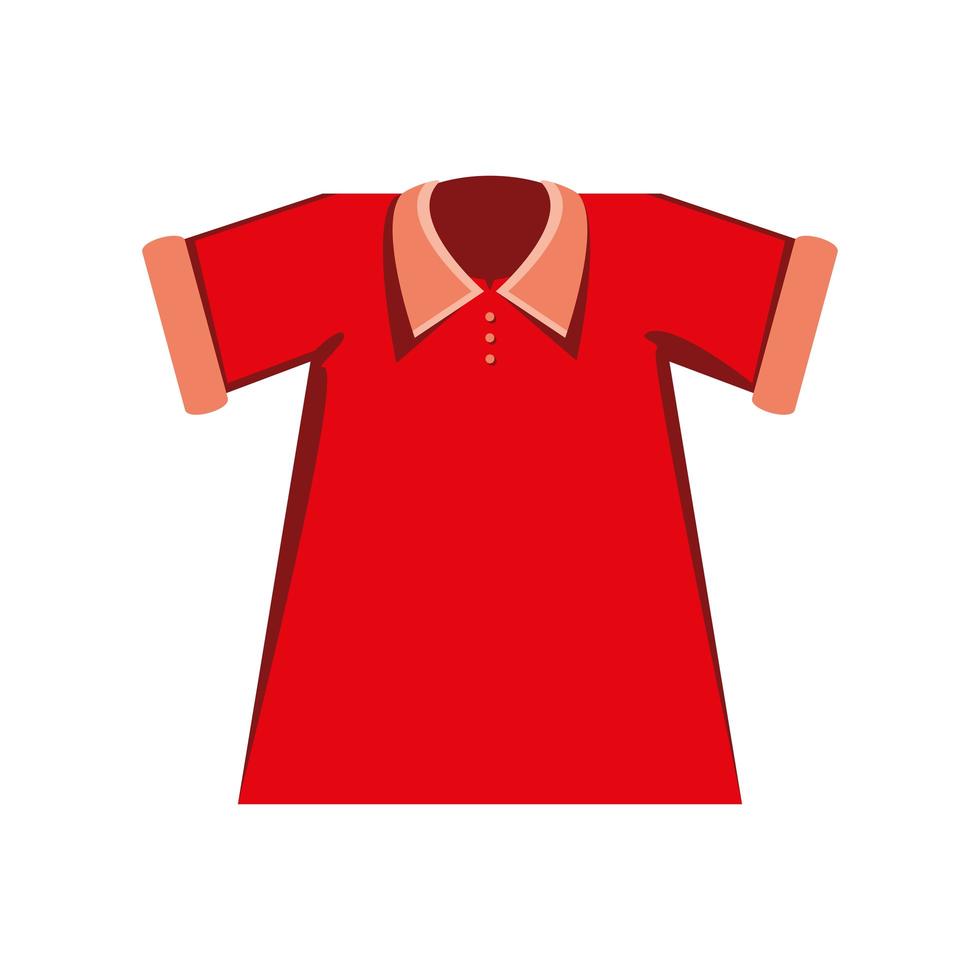 camisa vermelha esporte vetor