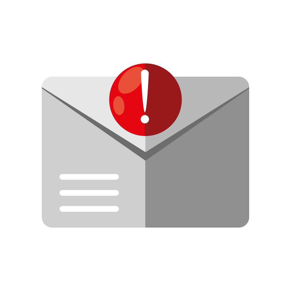 alerta de spam por e-mail vetor