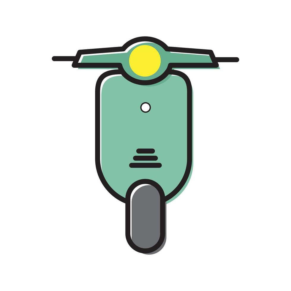 ícone retrô de motocicleta em fundo branco para web, ícone, logotipo vetor