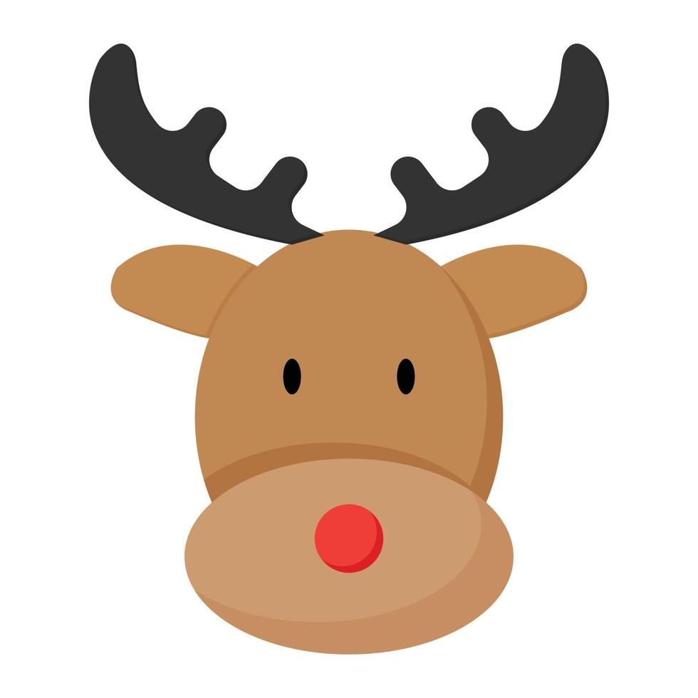 rena, vetor de ícone de natal de cervo para web, apresentação, logotipo, ícone, etc.