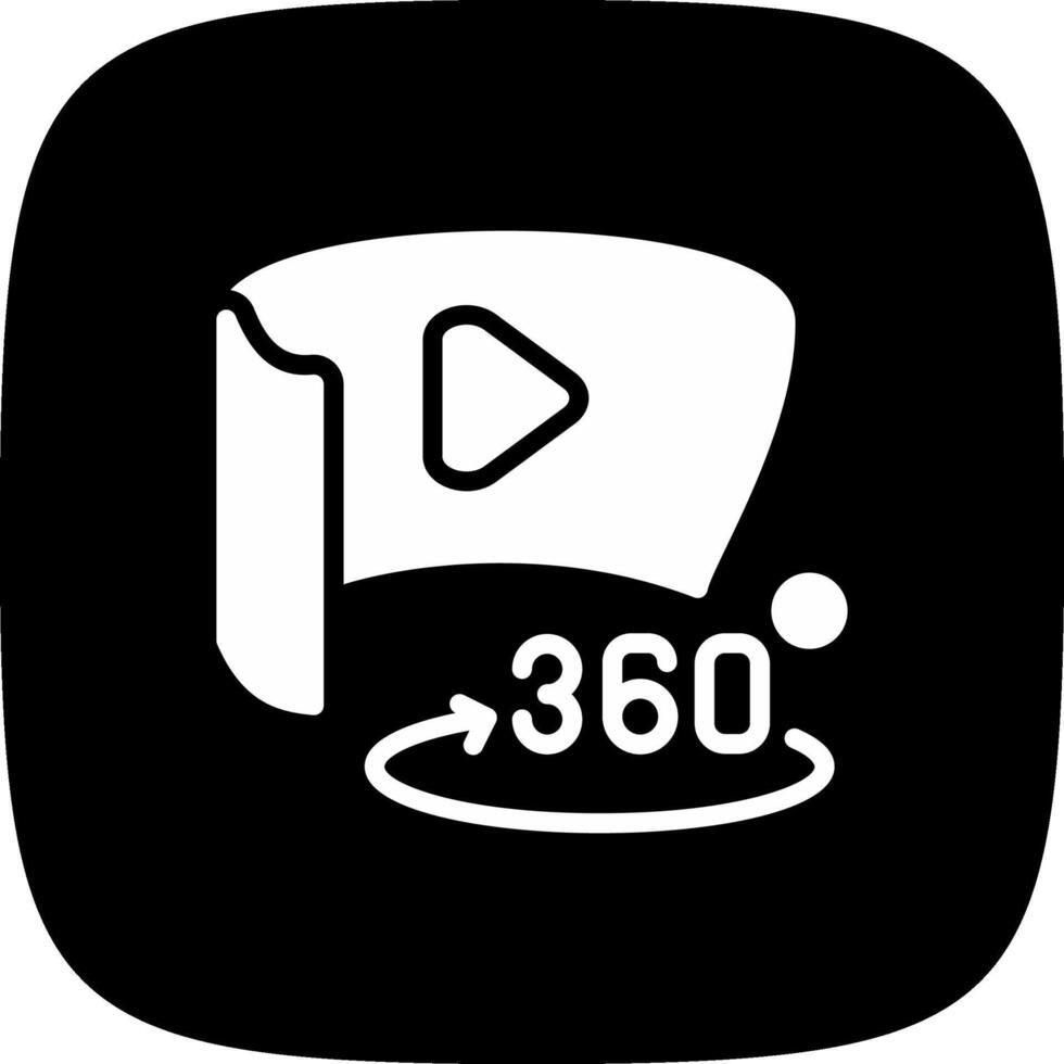 360 grau vídeo criativo ícone Projeto vetor