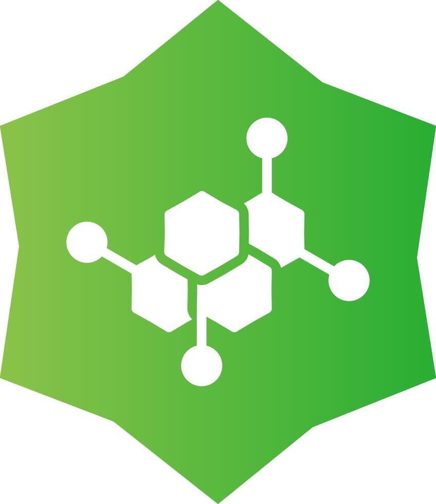 design de ícone criativo de molécula vetor