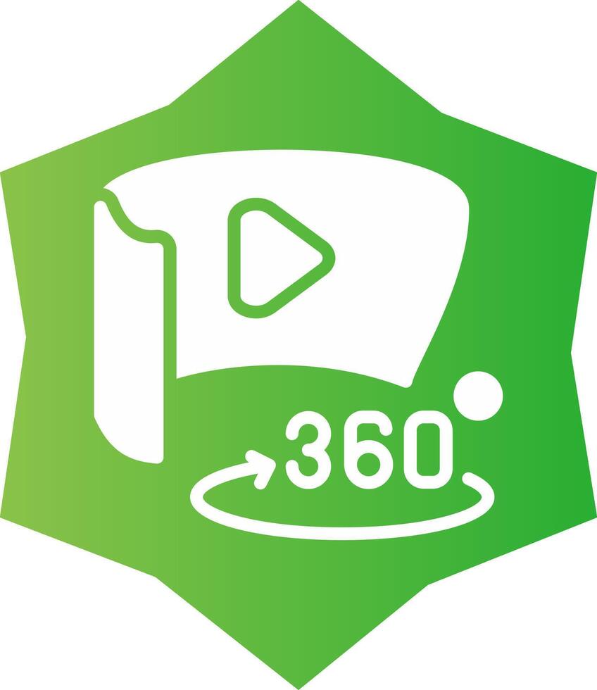 360 grau vídeo criativo ícone Projeto vetor