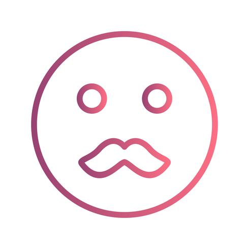 Bigode Emoji Vector ícone