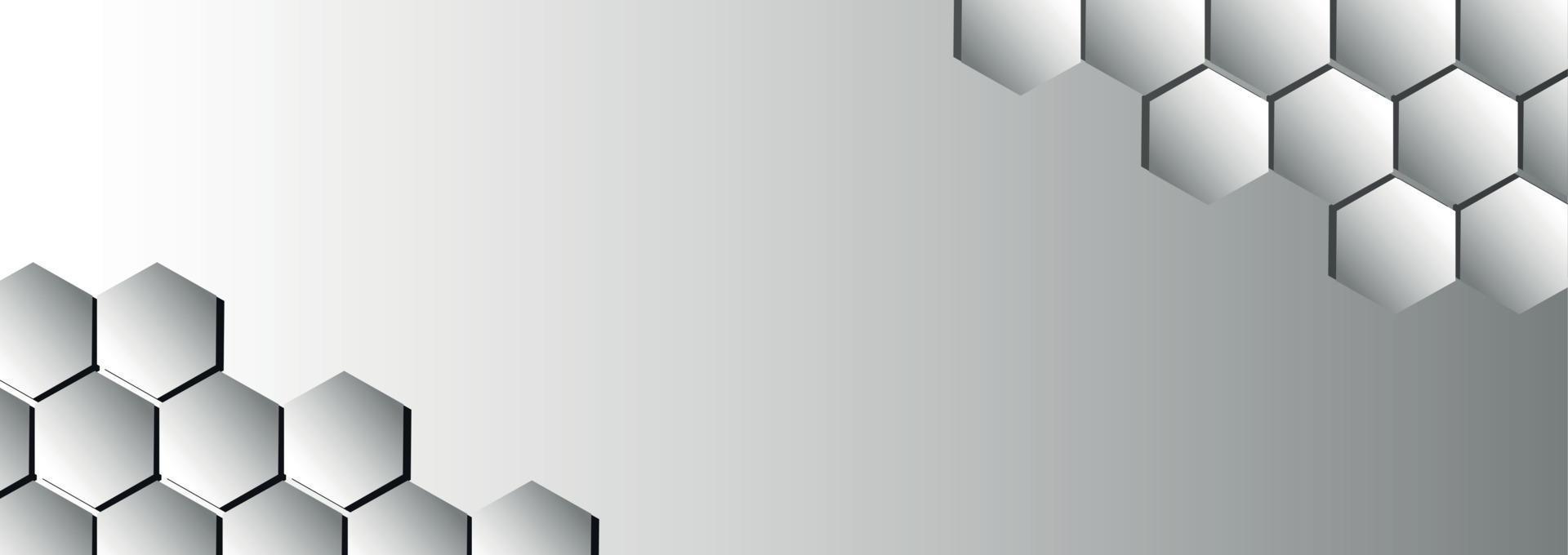 fundo abstrato da web, conjunto de hexágonos em um fundo cinza claro - vetor