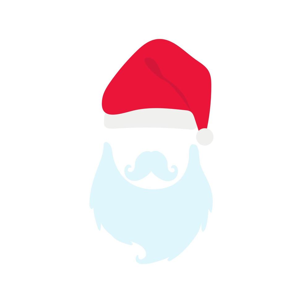 vetor de design de barba de Papai Noel vintage. decorações de festa de natal