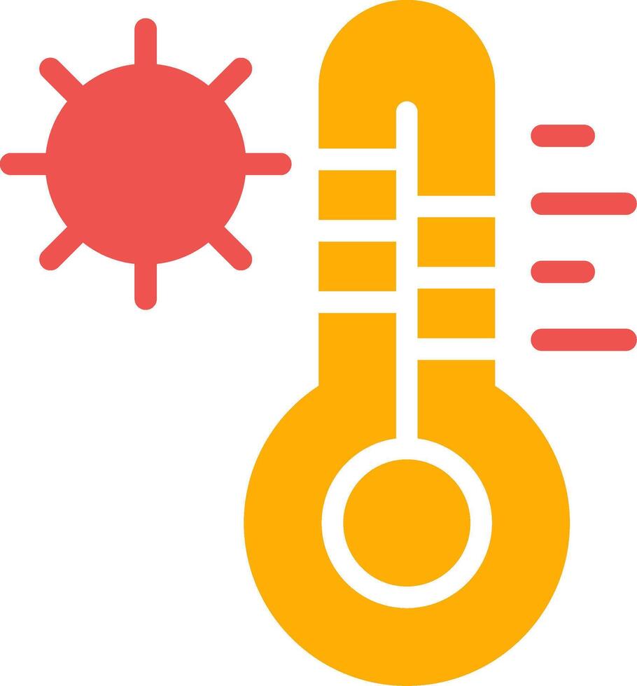 design de ícone criativo de temperatura quente vetor