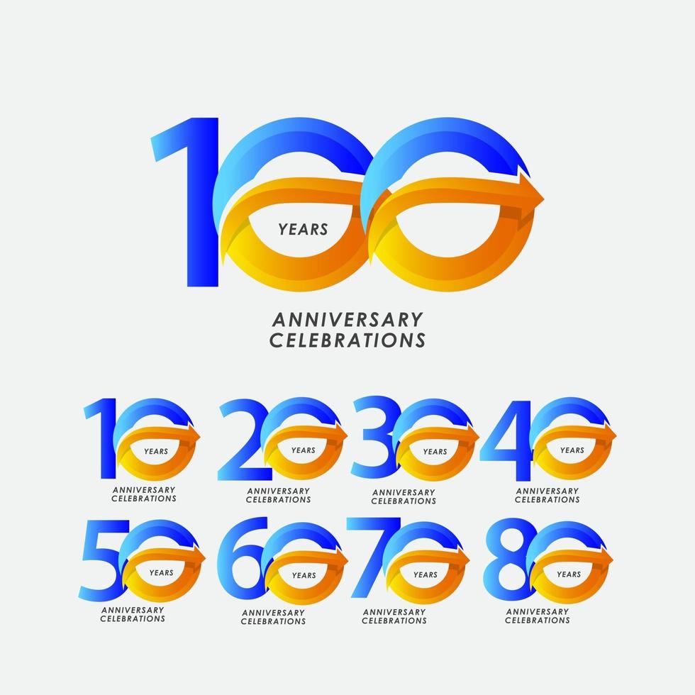 100 anos aniversário comemoração número vector template design ilustração