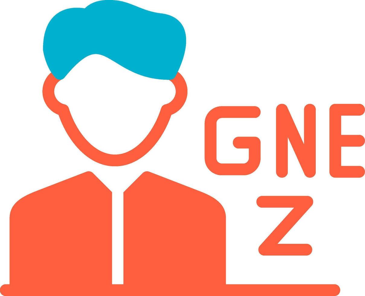 gen z masculino criativo ícone Projeto vetor