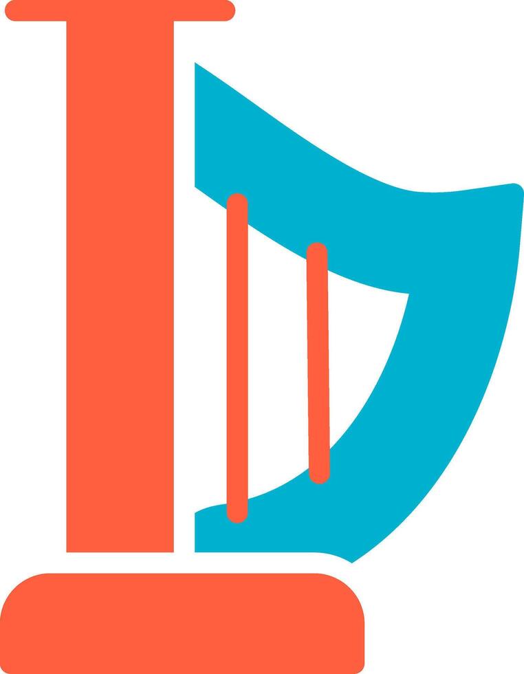 design de ícone criativo de harpa vetor