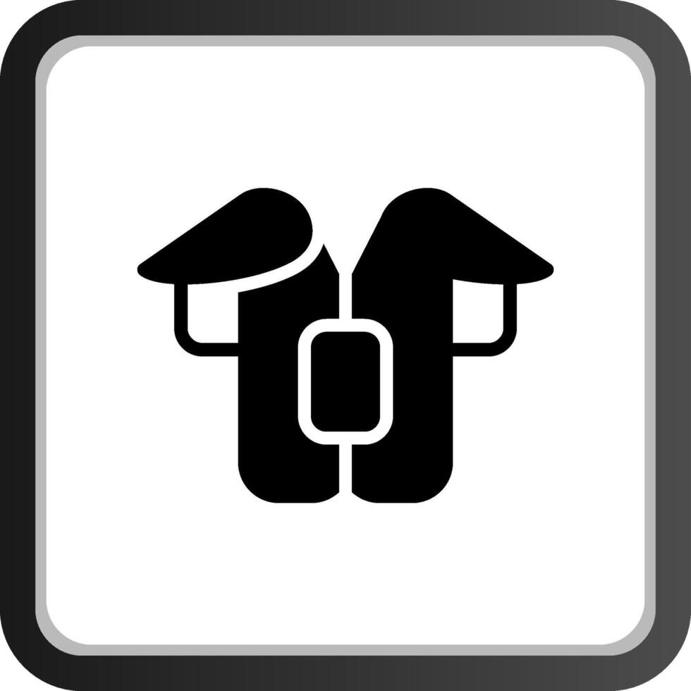 design de ícone criativo de proteção no peito vetor