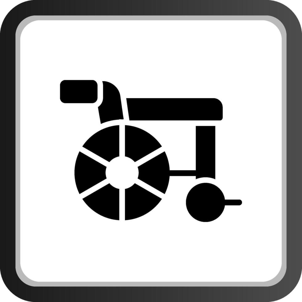 design de ícone criativo de cadeira de rodas vetor