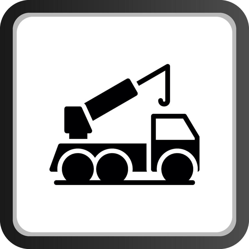 design de ícone criativo de caminhão guindaste vetor