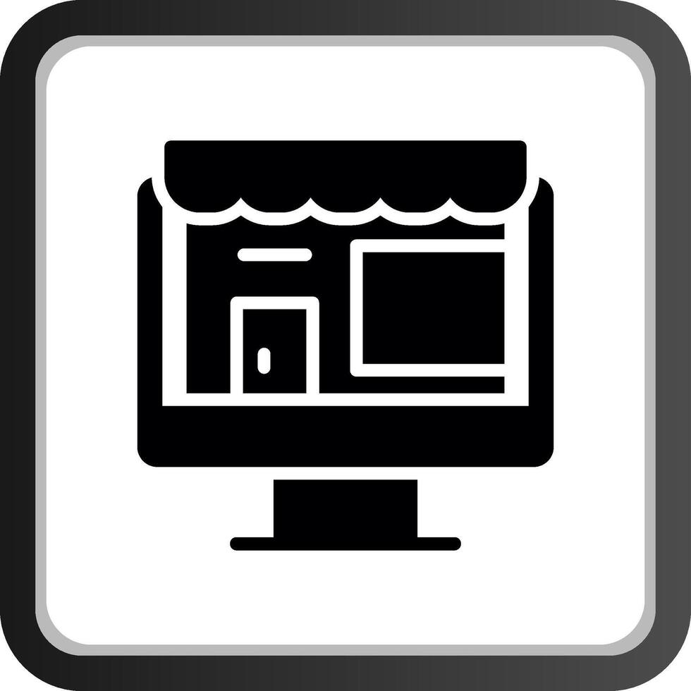 design de ícone criativo de loja online vetor