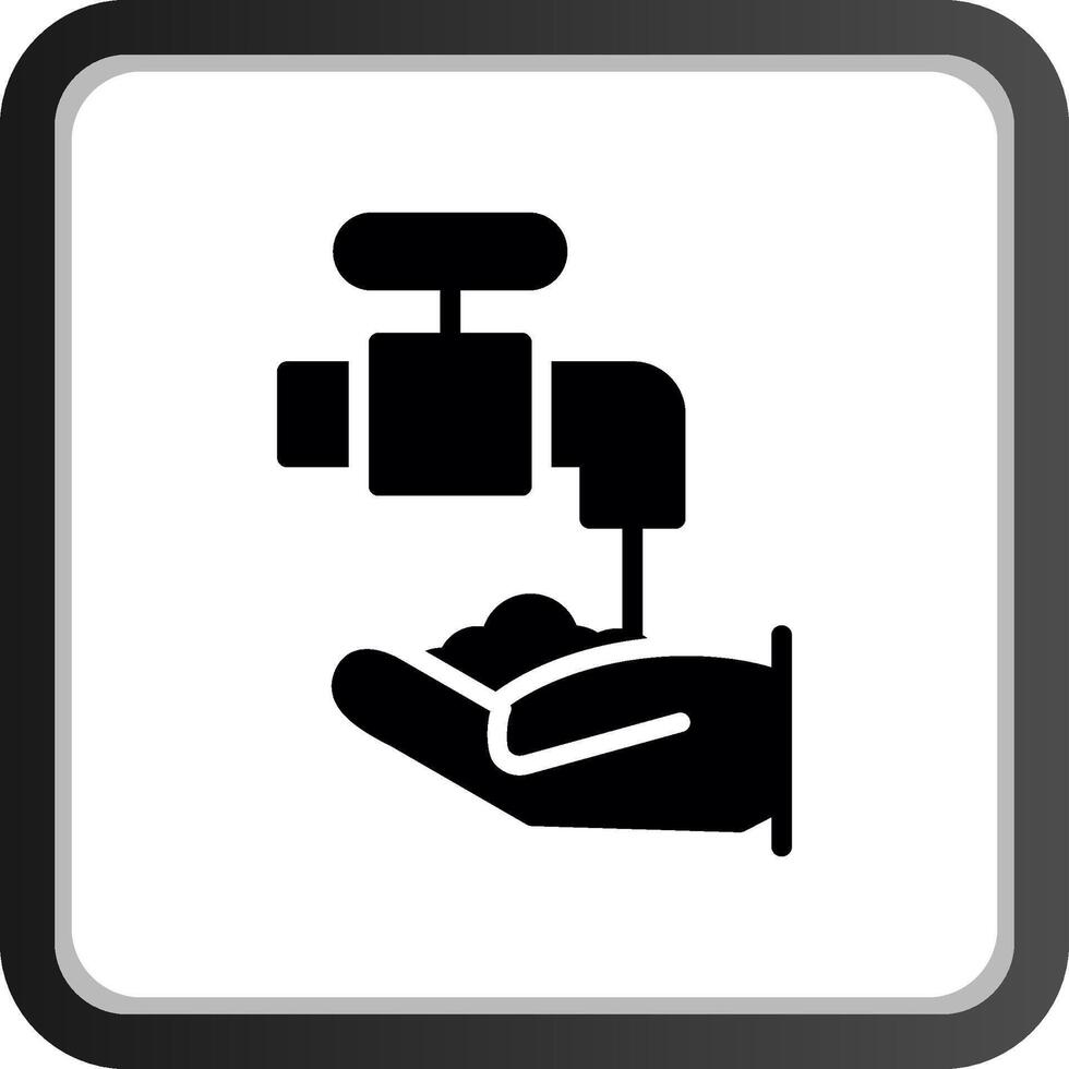 design de ícone criativo de lavagem à mão vetor