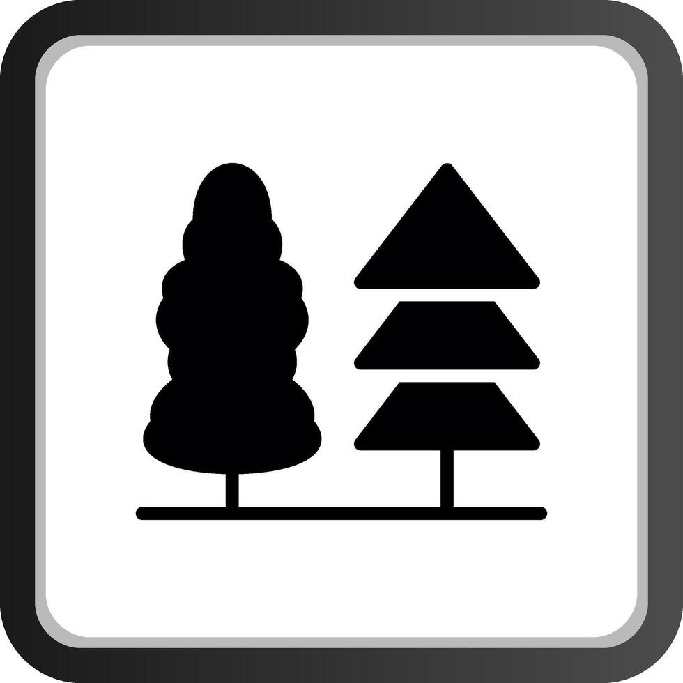 design de ícone criativo de floresta vetor